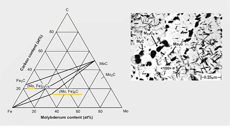 Influence of Mo content on temper softening